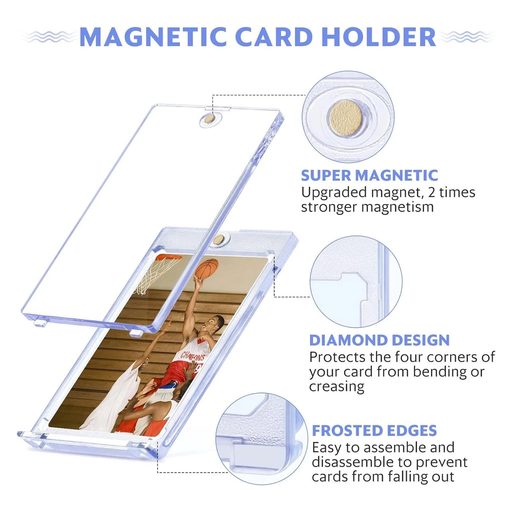 35PT Magnetic Card Holders (30-Pack) – Premium UV-Protected One-Touch Cases for Trading Cards