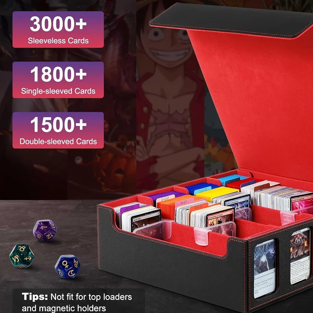 Premium Card Storage Case with Commander Display – Holds 2400+ Cards