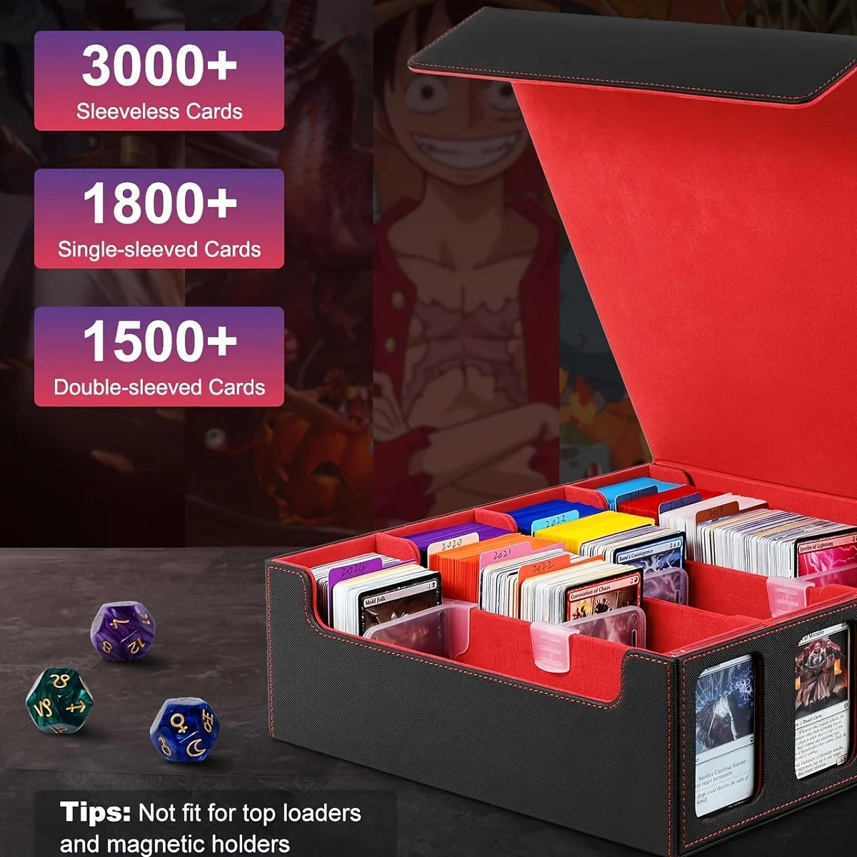 Premium Card Storage Case with Commander Display – Holds 2400+ Cards