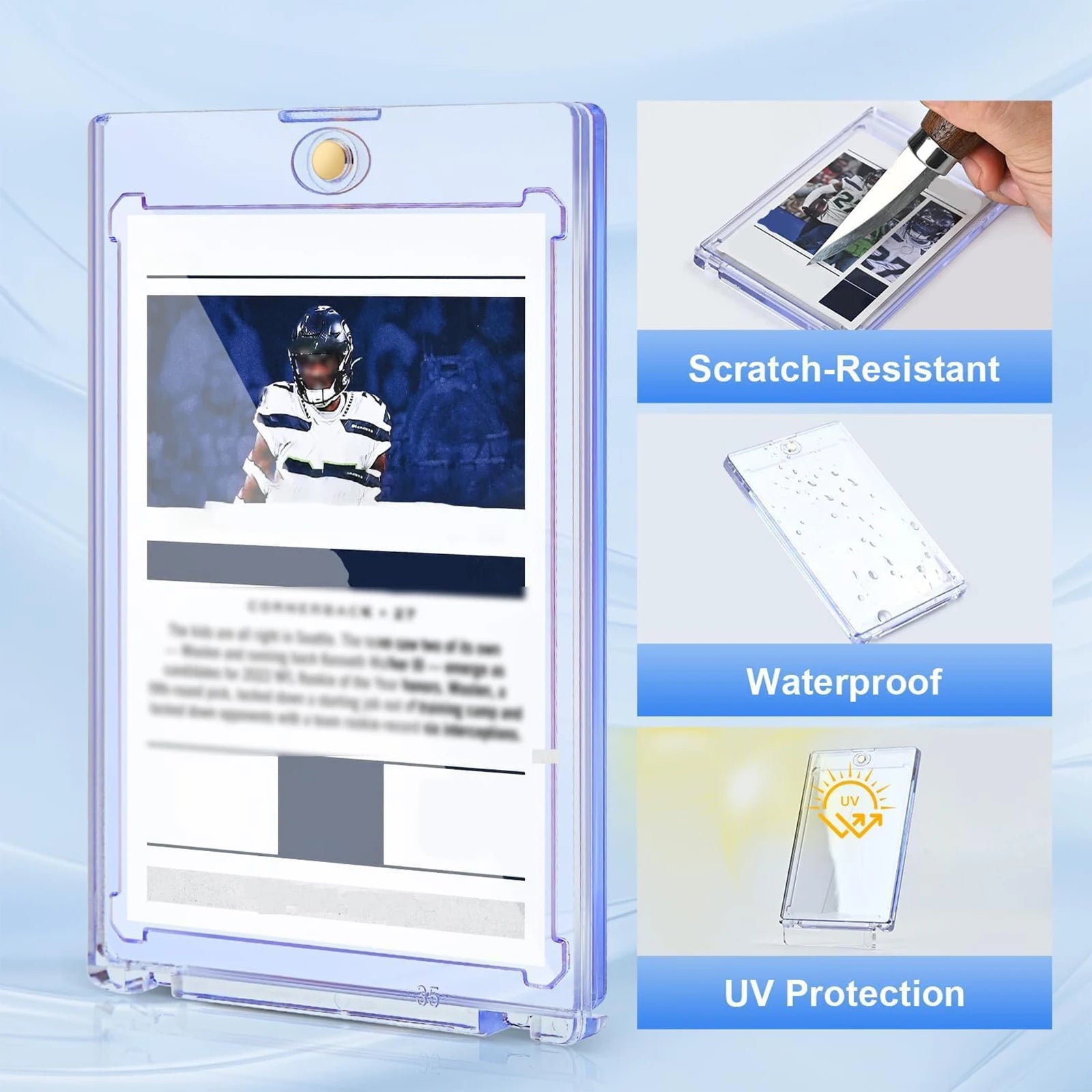 35PT Magnetic Card Holders (30-Pack) – Premium UV-Protected One-Touch Cases for Trading Cards