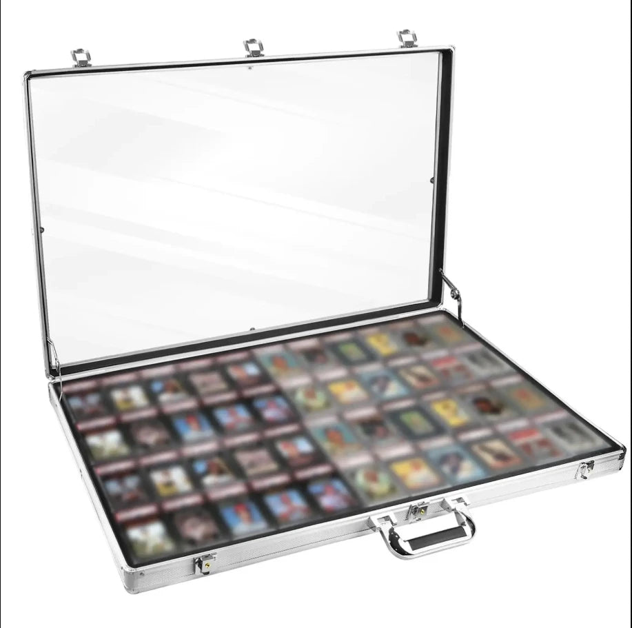 Lockable Aluminum Display Case for Graded & Trading Cards
