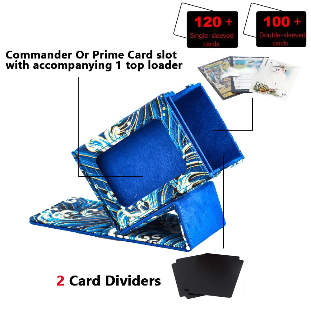 Premium Magnetic Deck Box with Display Window for 120+ Sleeved Trading Cards