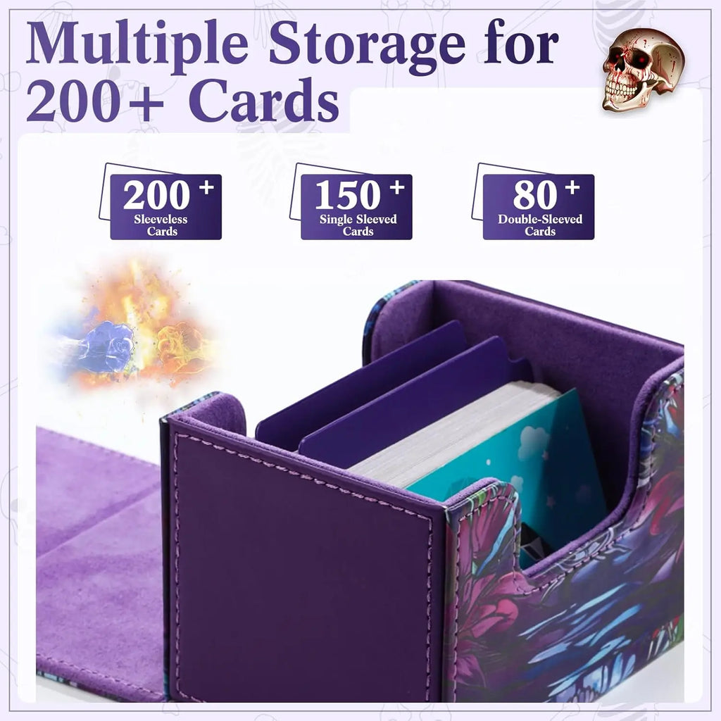 Premium Magnetic Deck Box for 120+ Sleeved Trading Cards