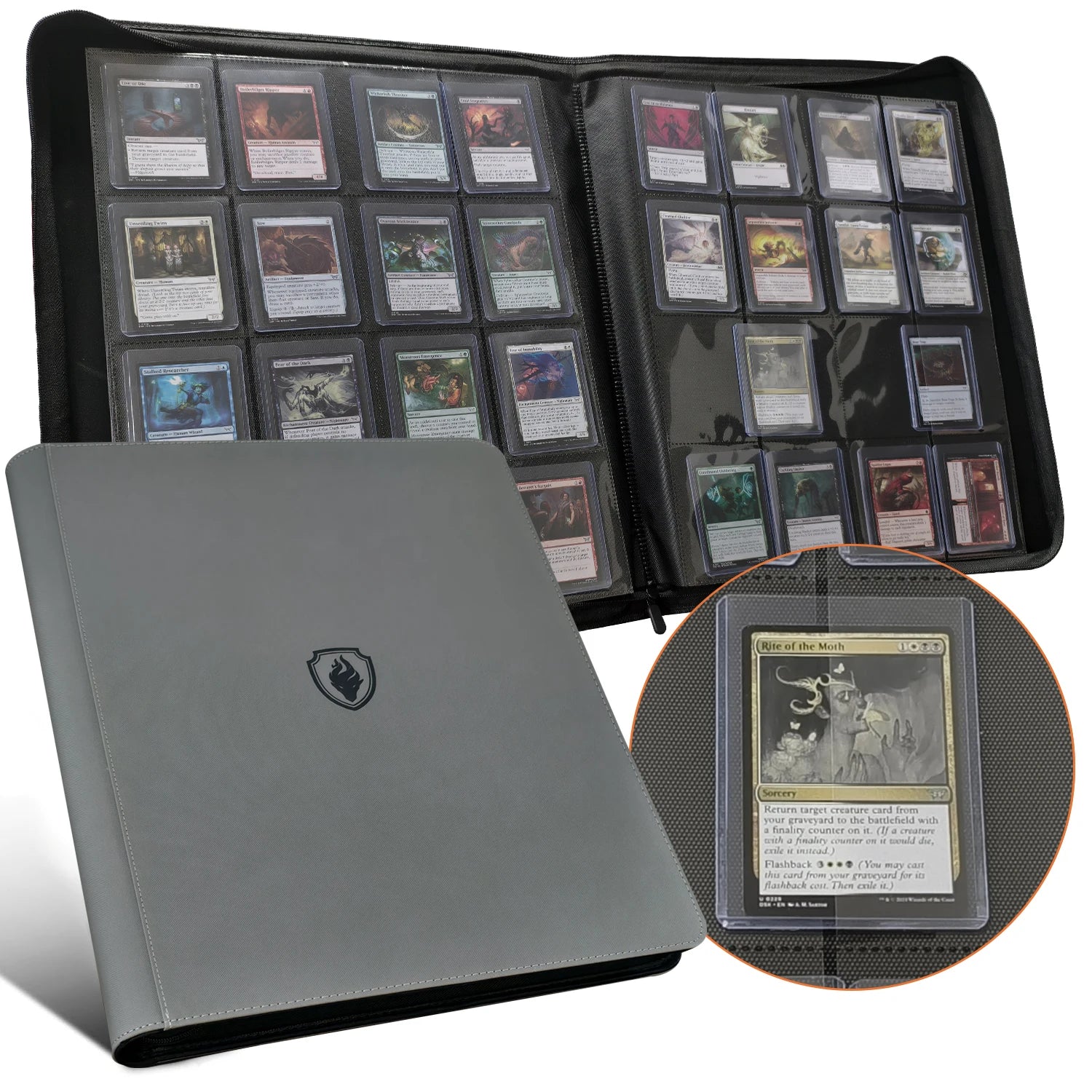 Premium 16-Pocket Toploader Binder – Holds 640 Cards
