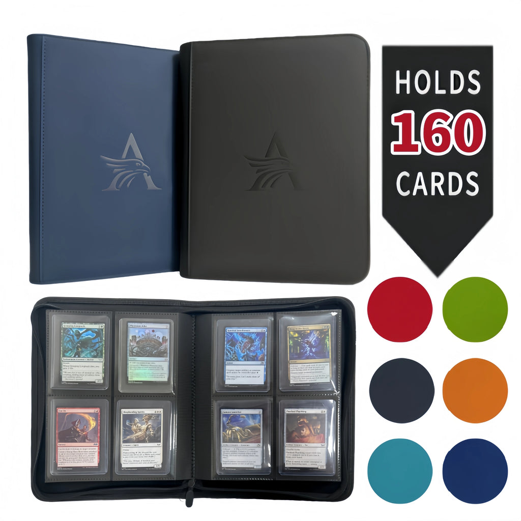 Premium 4-Pocket Toploader Binder – Holds 160 Cards