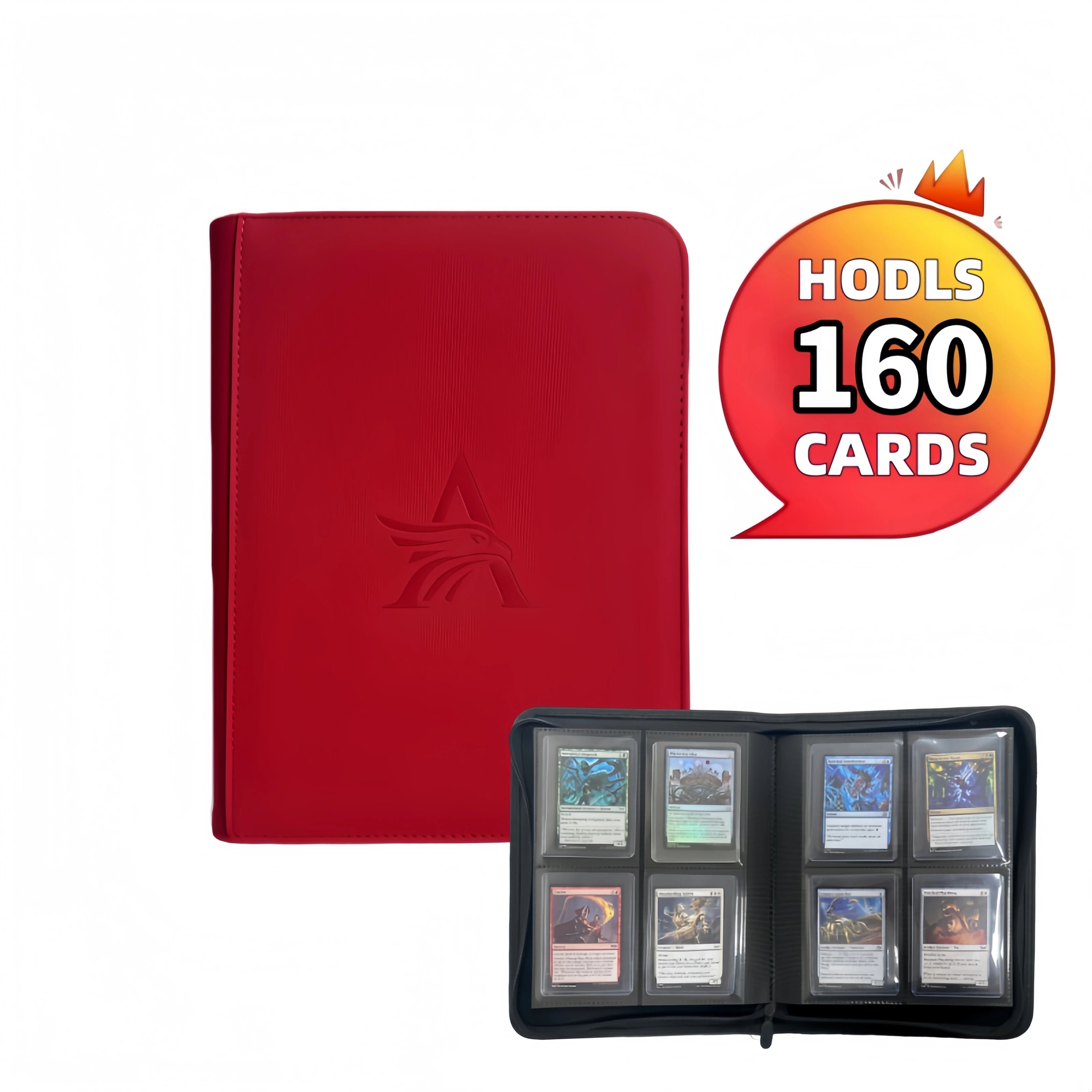 Premium 4-Pocket Toploader Binder – Holds 160 Cards