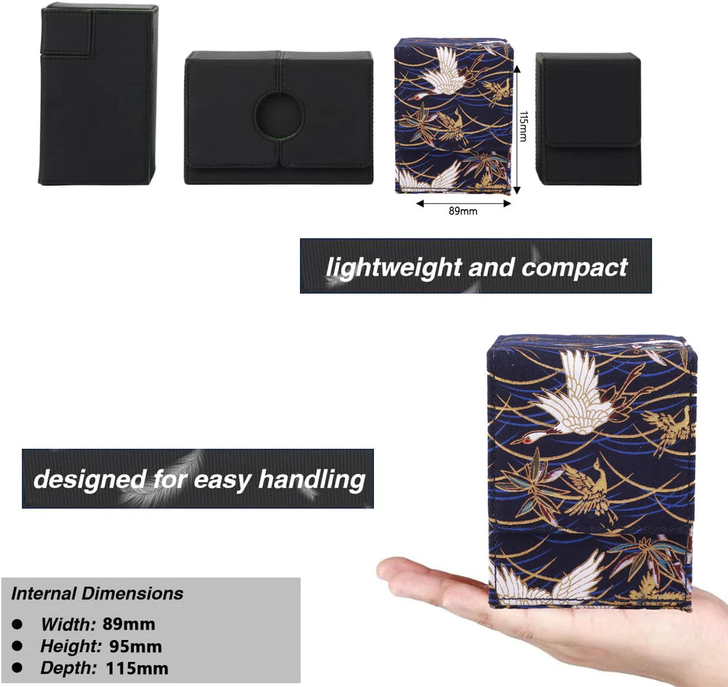 Premium Magnetic Deck Box with Display Window for 120+ Sleeved Trading Cards