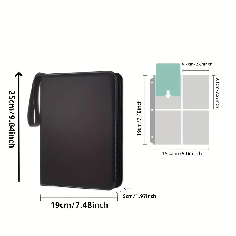 Retro Handheld Trading Card Binder – 400 Pocket Album
