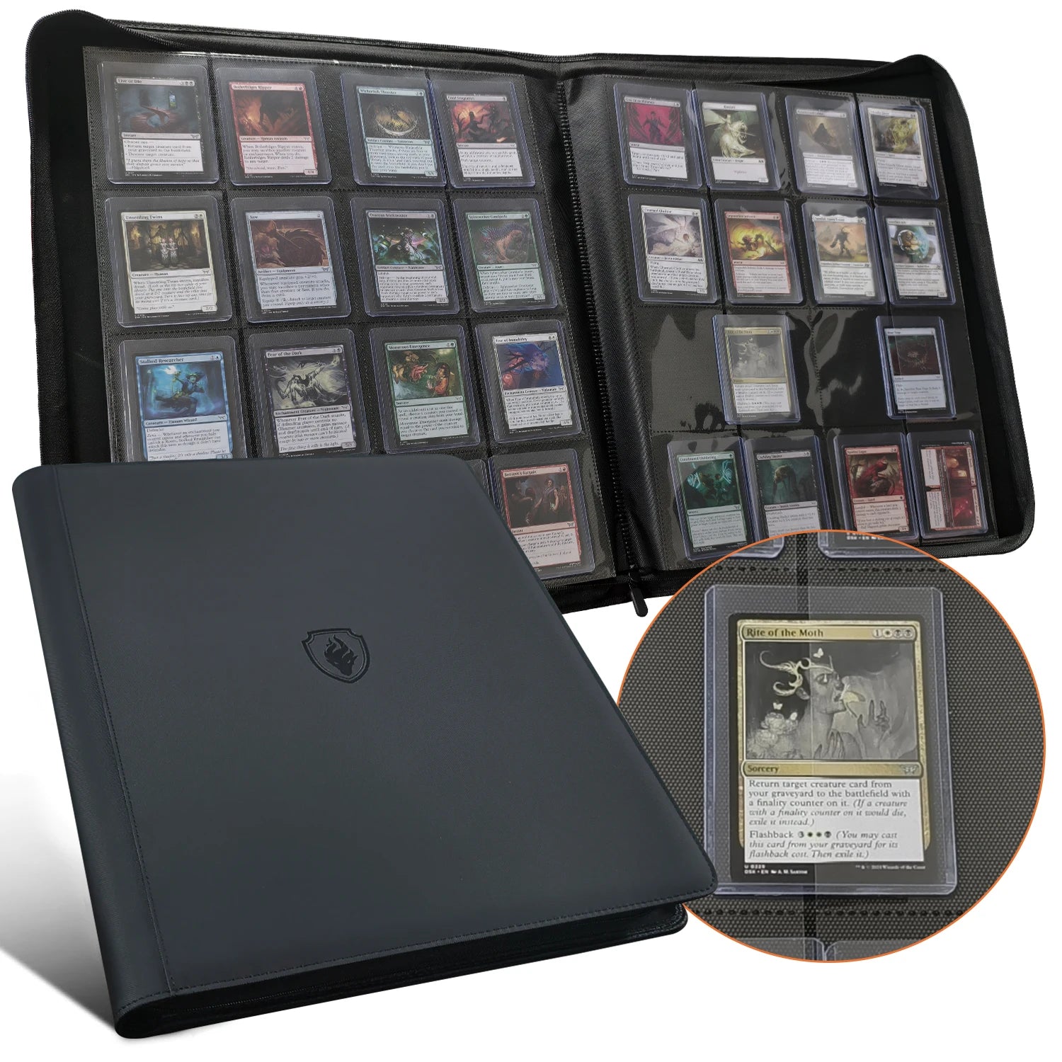 Premium 16-Pocket Toploader Binder – Holds 640 Cards