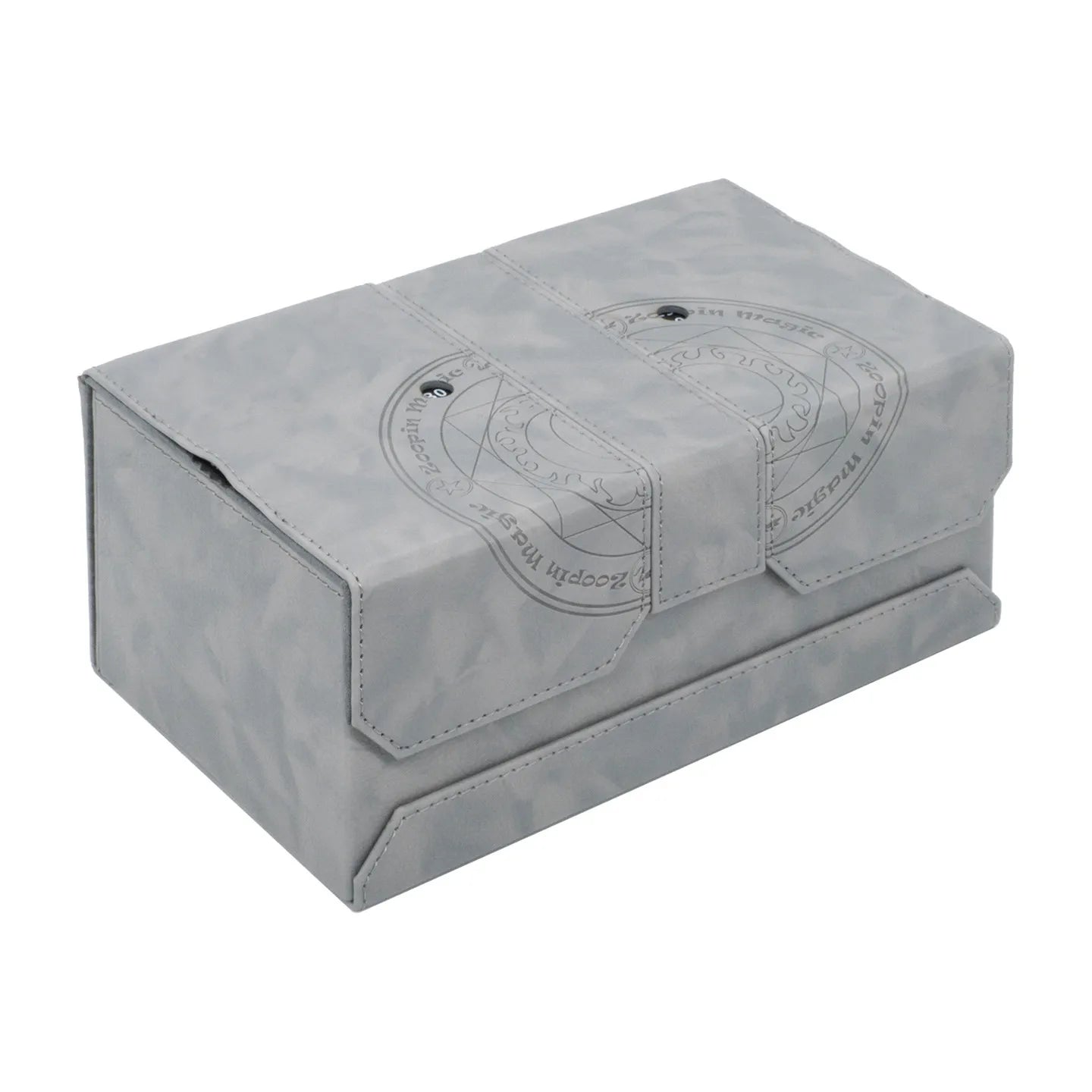Premium Leather Deck & Dice Storage Box for 200+ Sleeved Trading Cards