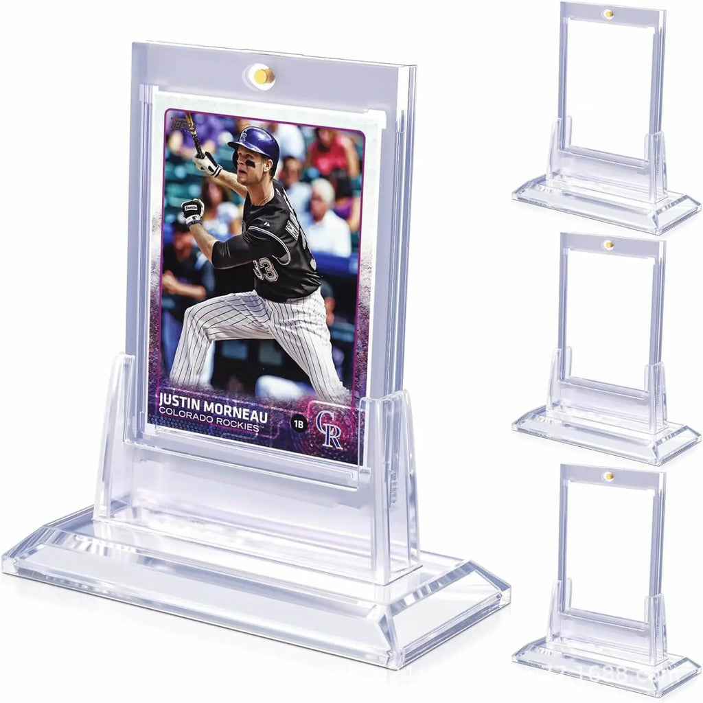 Acrylic Card Display Stand Set – Magnetic Card Holder Display for Trading Cards