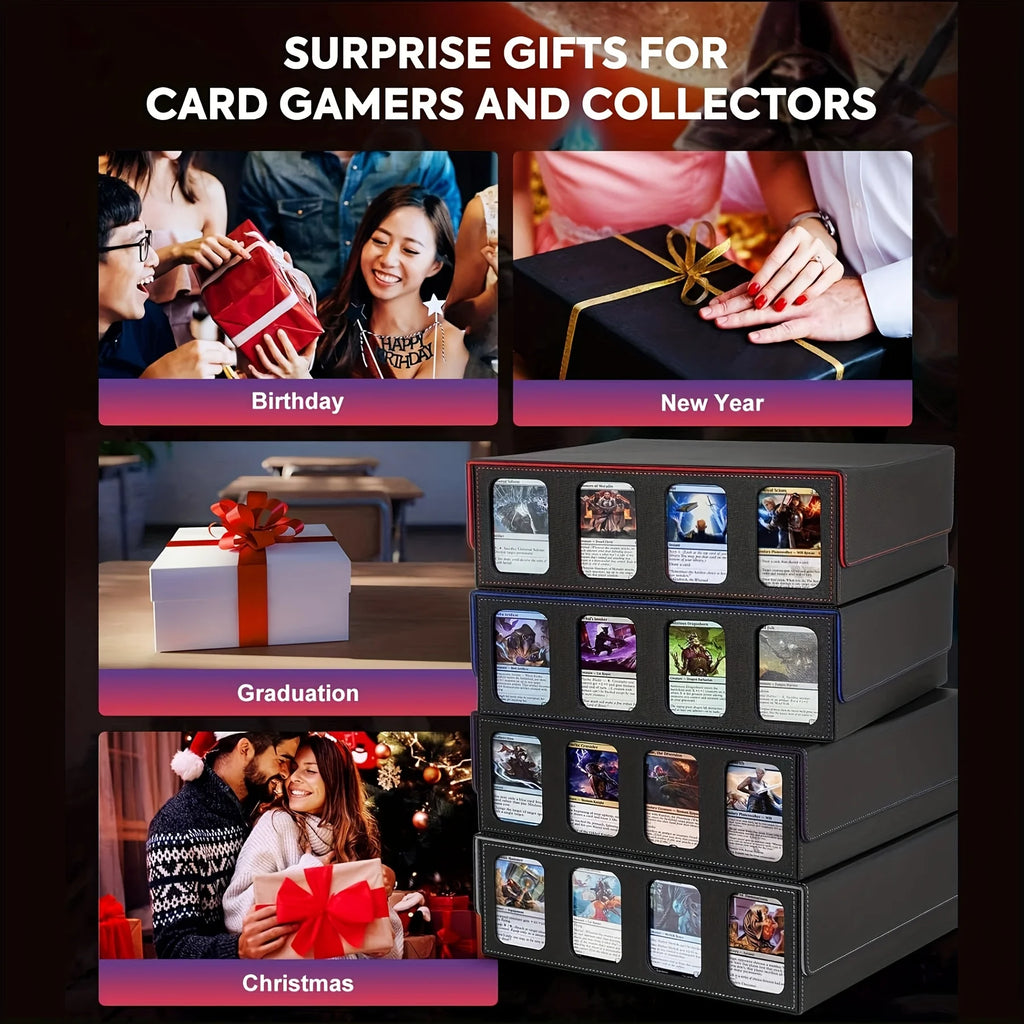 Premium Card Storage Case with Commander Display – Holds 2400+ Cards