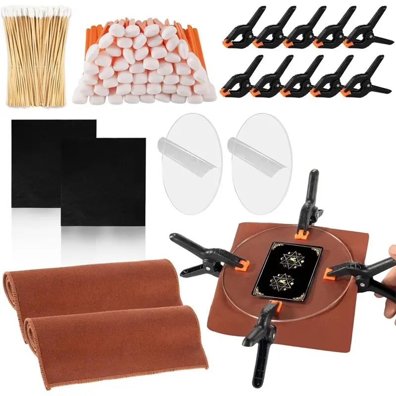 166-Piece Trading Card Cleaning & Flattening Kit – Complete Collector Care Set