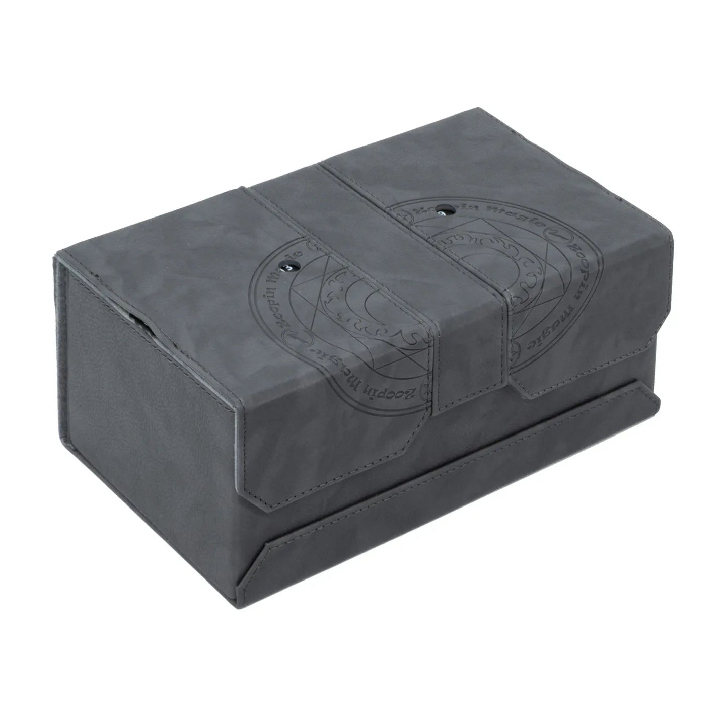 Premium Leather Deck & Dice Storage Box for 200+ Sleeved Trading Cards