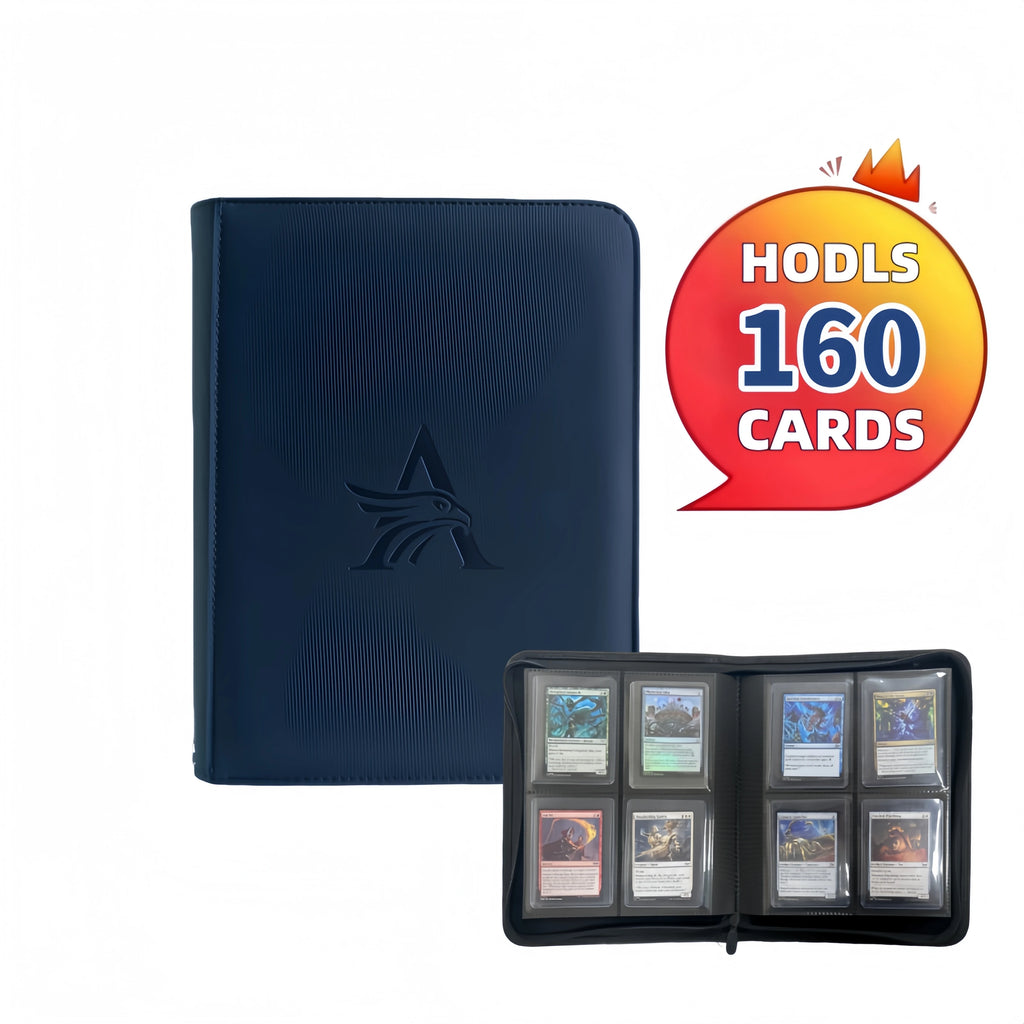 Premium 4-Pocket Toploader Binder – Holds 160 Cards
