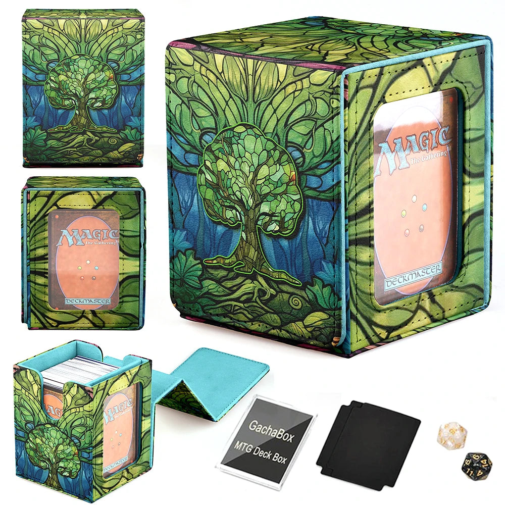 Premium Windowed Deck Box for 100+ Sleeved Trading Cards