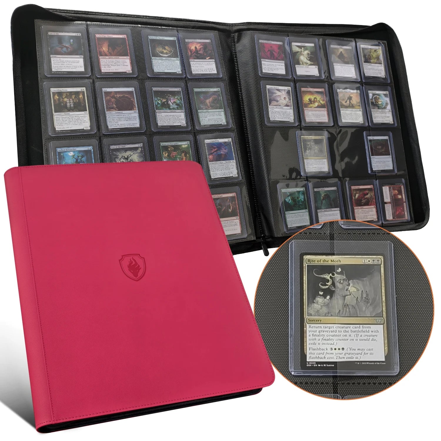 Premium 16-Pocket Toploader Binder – Holds 640 Cards